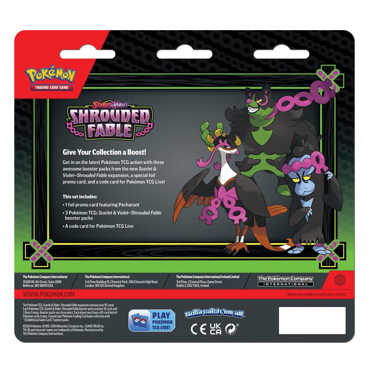 Pokemon TCG: Scarlet & Violet Shrouded Fable 3 Pack Blister
