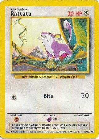 Rattata 061/102 (Base Set)  - Unlimited Normal