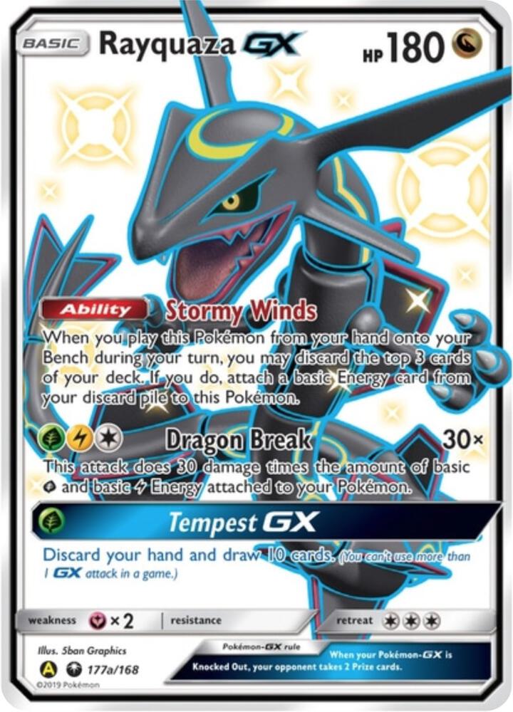 Rayquaza GX 177a/168 (Alternate Art Promos)  - Holofoil