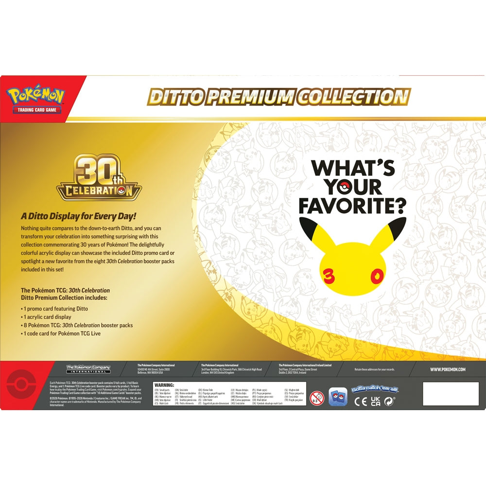 Pokemon TCG: 30th Celebration Ditto Premium Collection