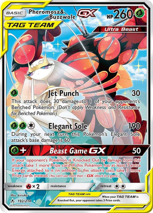 Pheromosa & Buzzwole GX 192/214 (SM - Unbroken Bonds)  - Holofoil