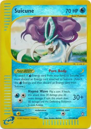 Suicune 037/147 (Aquapolis)  - Reverse Holofoil