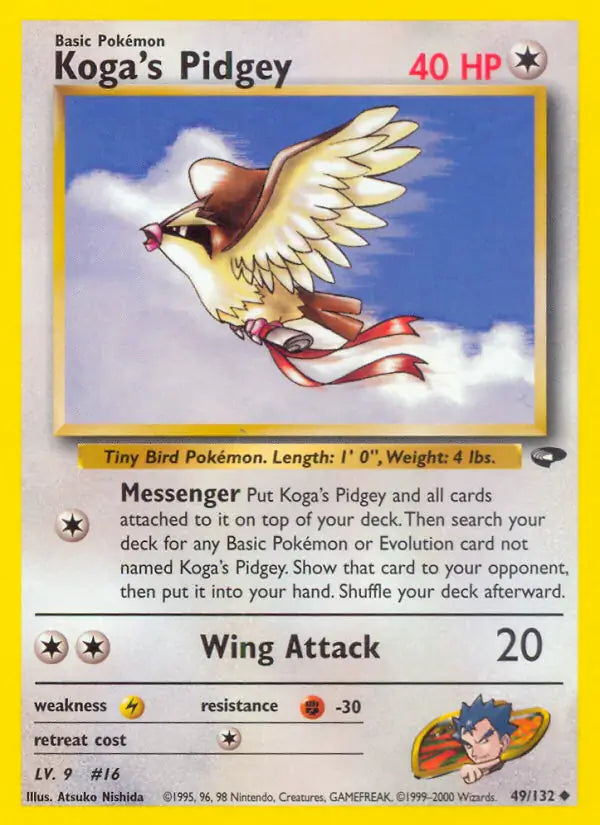Koga's Pidgey 049/132 (Gym Challenge)  - Unlimited