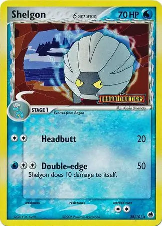 Shelgon Delta Species 38/101 (Dragon Frontiers)  - Reverse Holofoil