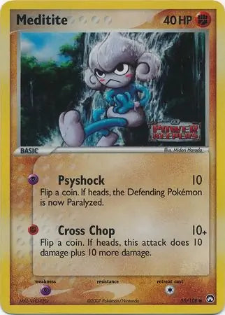 Meditite 55/108 (Power Keepers)  - Reverse Holofoil