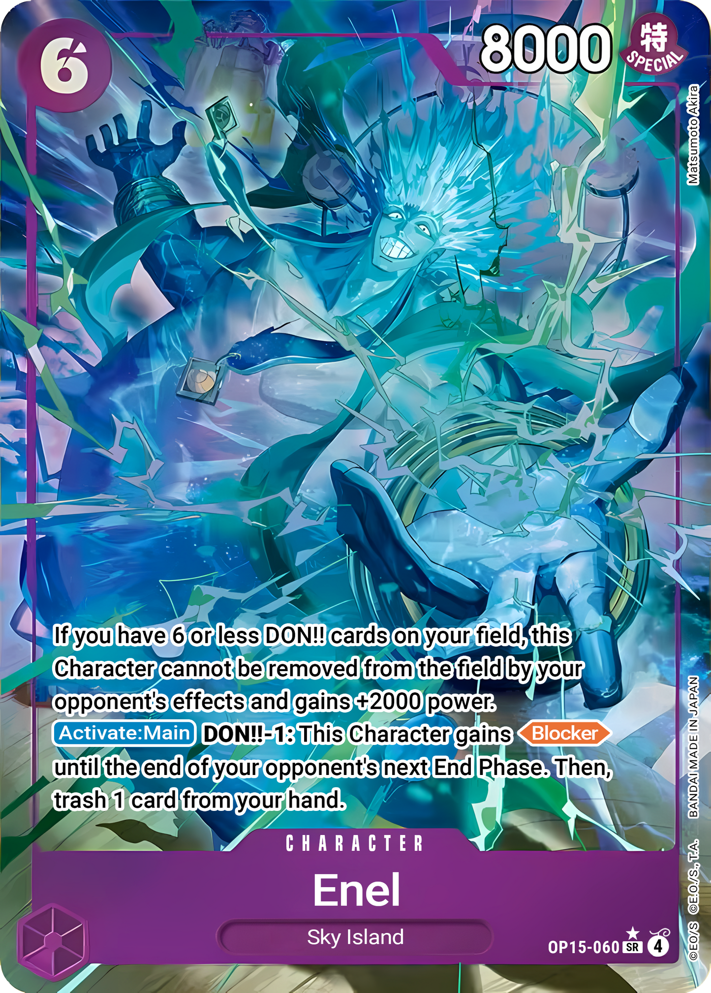 Enel OP15-060 (Adventure on Kami's Island)  - Alternate Art Foil