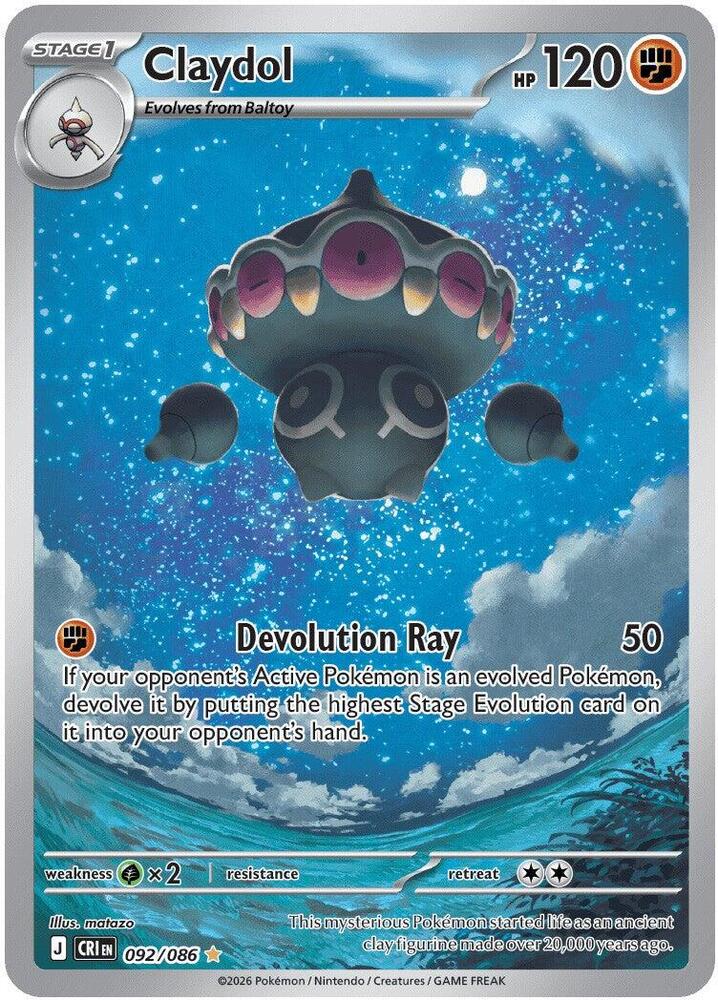 Claydol 092/086 (ME04: Chaos Rising)  - Holofoil