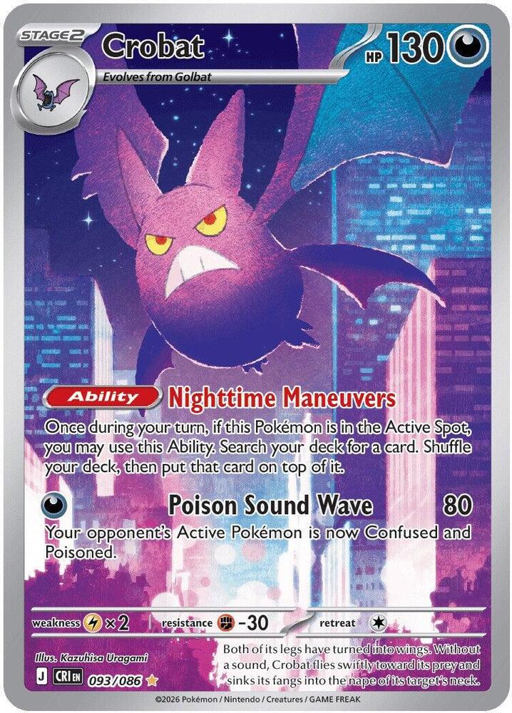 Crobat 093/086 (ME04: Chaos Rising)  - Holofoil