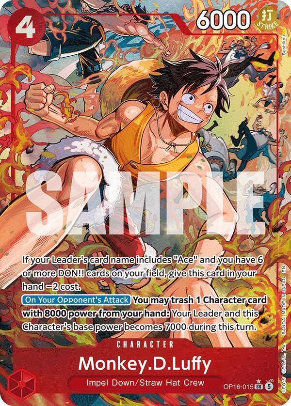 Monkey.D.Luffy OP16-015 (The Time of Battle)  - Alternate Art Foil