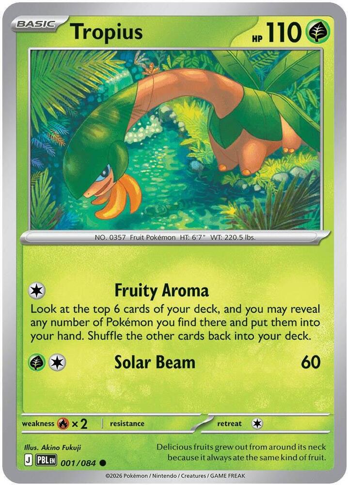 Tropius 001/084 (ME05: Pitch Black)  - Reverse Holofoil