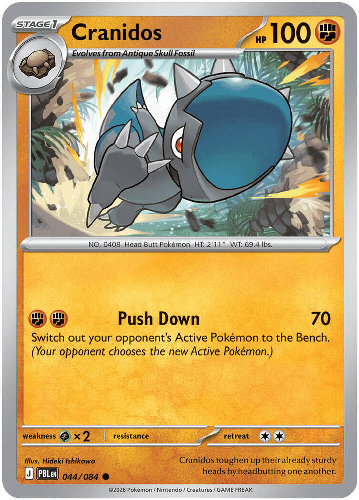 Cranidos 044/084 (ME05: Pitch Black)  - Reverse Holofoil