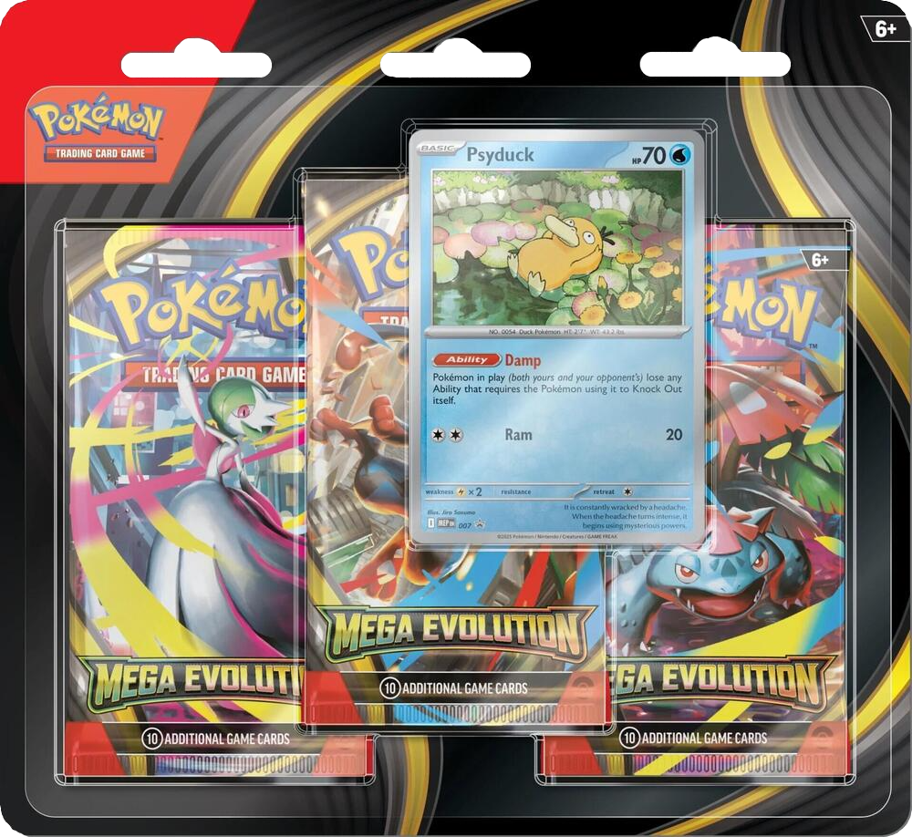 Mega Evolution 3 Pack Blister Psyduck