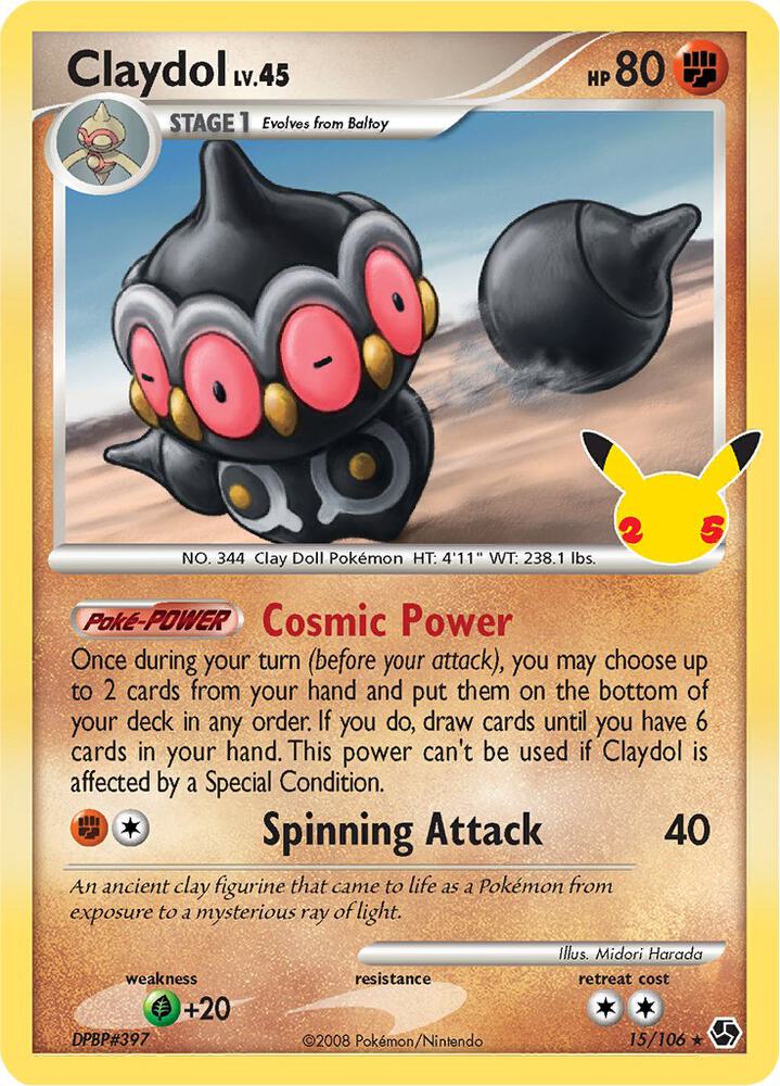 Claydol 15/106 (Celebrations: Classic Collection)  - Holofoil