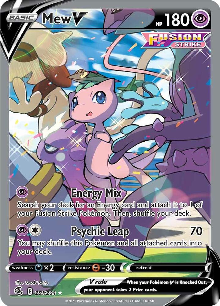 Mew V 251/264 (SWSH08: Fusion Strike)  - Holofoil