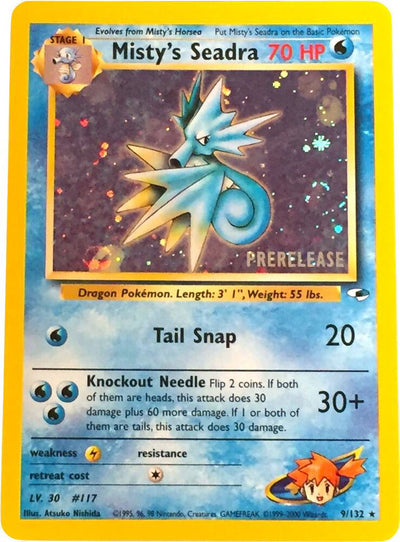 Misty's Seadra Prerelease 009/132 (WoTC Promo)  - Holofoil
