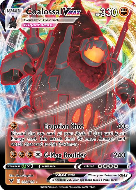 Coalossal VMAX 099/185 (SWSH04: Vivid Voltage)  - Holofoil