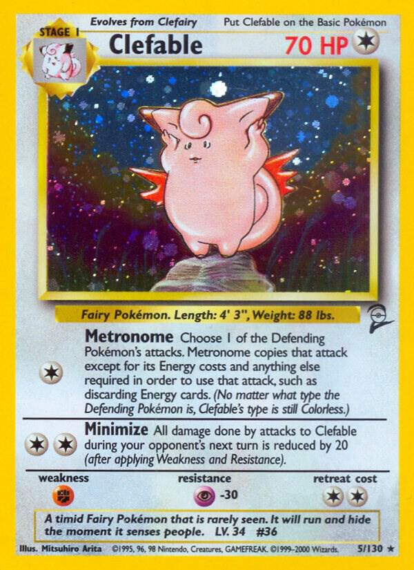Clefable 005/130 (Base Set 2)  - Holofoil