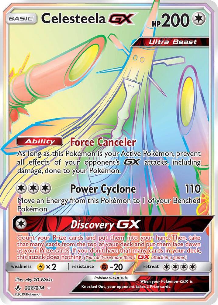 Celesteela GX 228/214 (SM - Unbroken Bonds)  - Holofoil