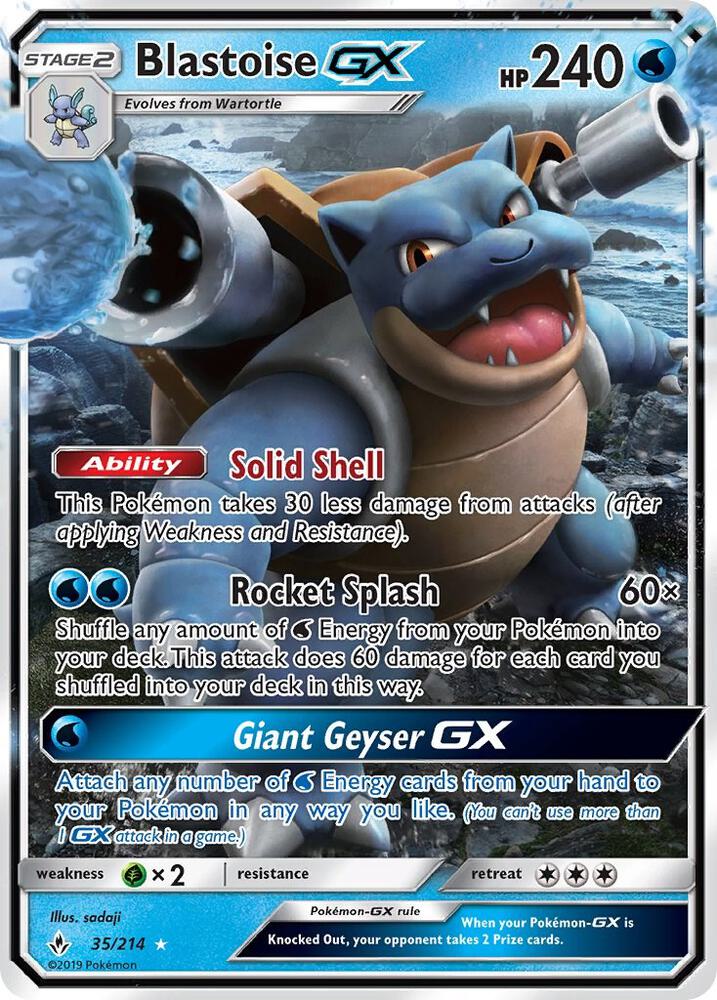 Blastoise GX 35/214 (SM - Unbroken Bonds)  - Holofoil
