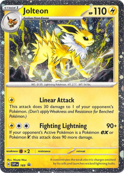 Jolteon 169 Cosmos Holo 169 (SV: Scarlet & Violet Promo Cards)  - Cosmo Holofoil
