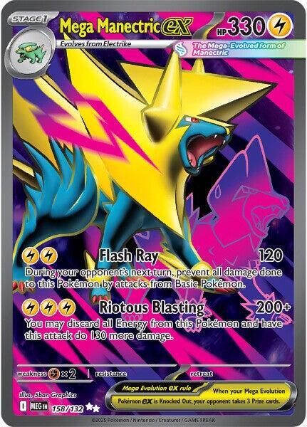 Mega Manectric ex 158/132 (ME01: Mega Evolution)  - Holofoil