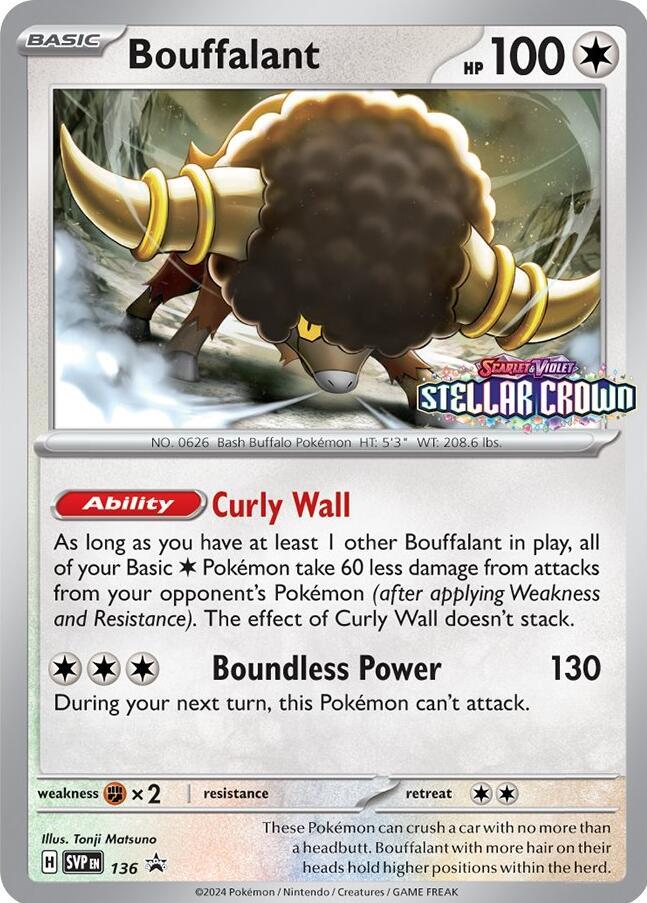 Bouffalant 136 (SV: Scarlet & Violet Promo Cards)  - Holofoil