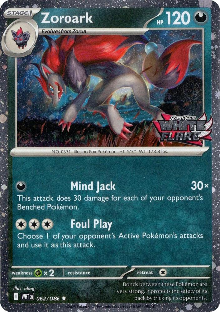 Zoroark White Flare Stamped 062/086 (Miscellaneous Cards & Products)  - Holofoil