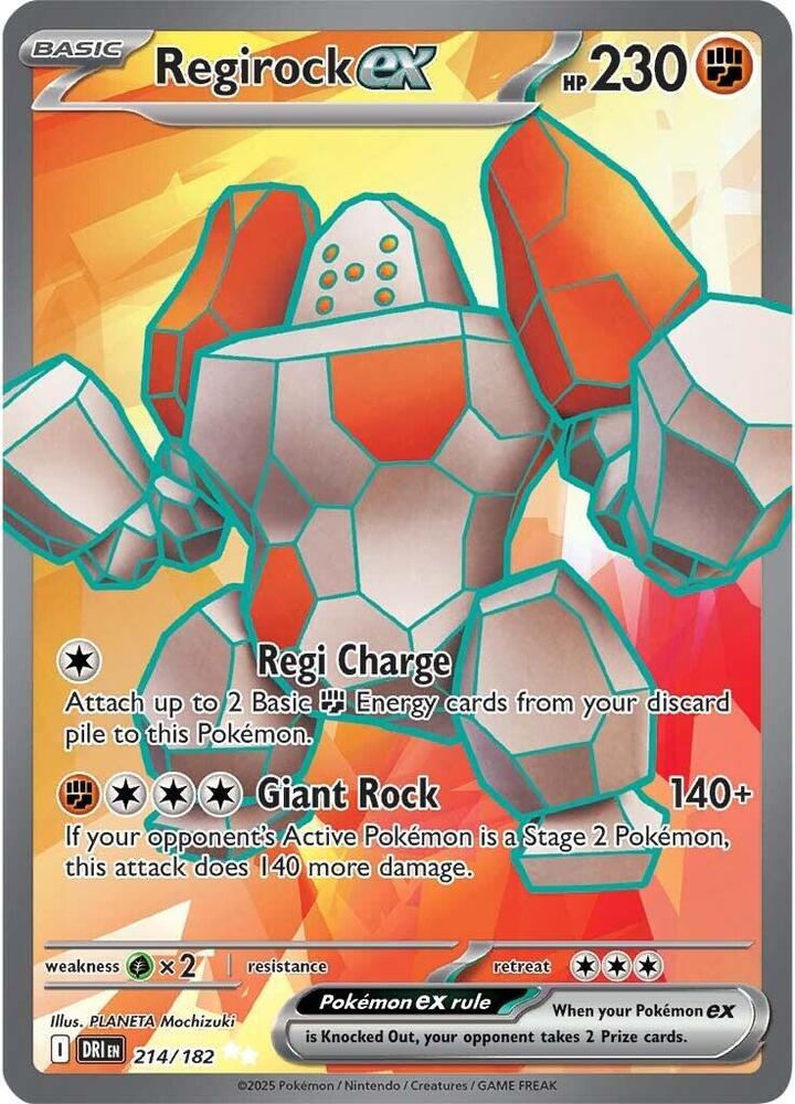 Regirock ex 214/182 (SV10: Destined Rivals)  - Holofoil