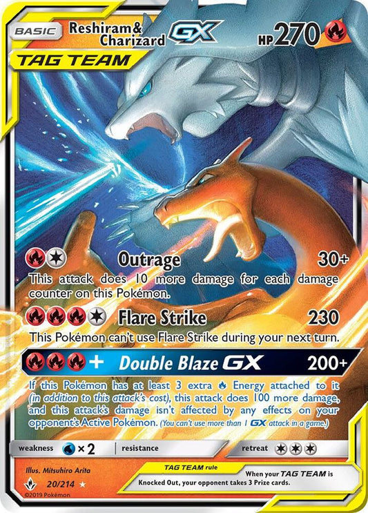 Reshiram & Charizard GX 20/214 (SM - Unbroken Bonds)  - Holofoil