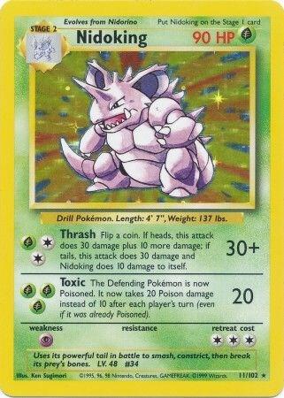 Nidoking 011/102 (Base Set)  - Unlimited Holofoil