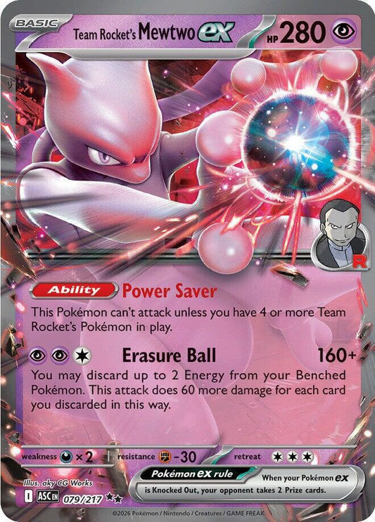 Team Rocket's Mewtwo ex 079/217 (ME: Ascended Heroes)  - Holofoil