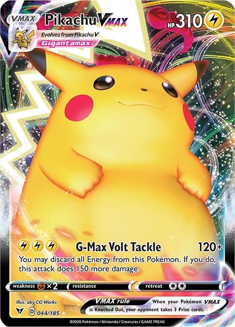 Pikachu VMAX 044/185 (SWSH04: Vivid Voltage)  - Holofoil