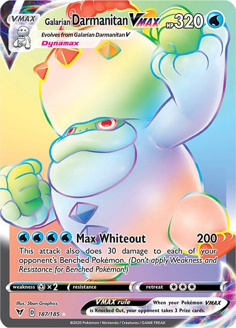 Galarian Darmanitan VMAX Secret 187/185 (SWSH04: Vivid Voltage)  - Holofoil