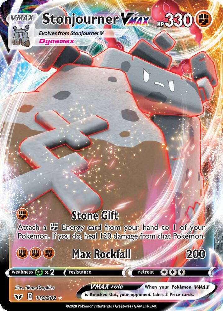 Stonjourner VMAX 116/202 (SWSH01: Sword & Shield Base Set)  - Holofoil