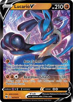 Lucario V 27/73 (Champion's Path)  - Holofoil