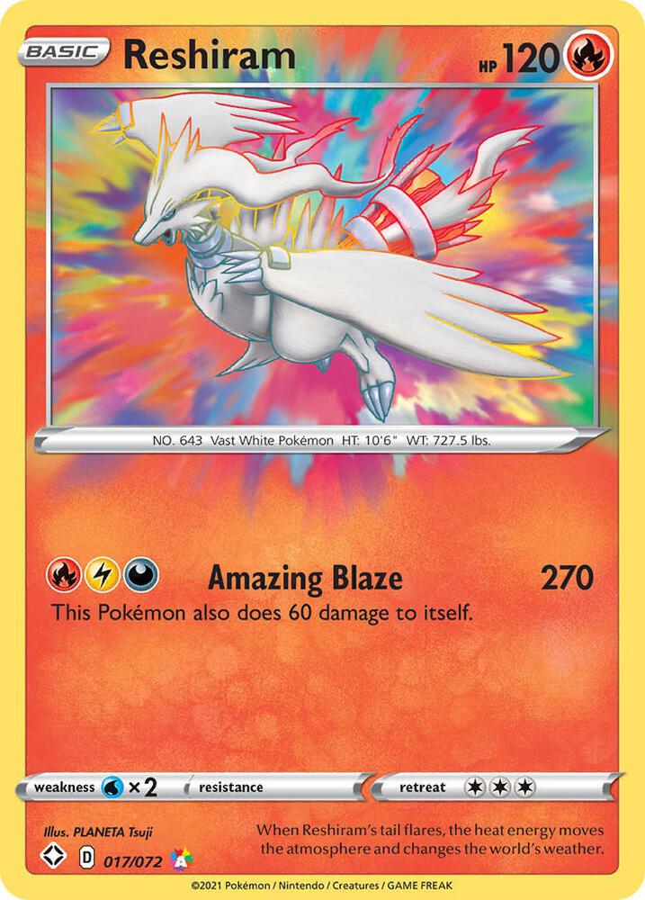 Reshiram 017/072 (Shining Fates)  - Holofoil