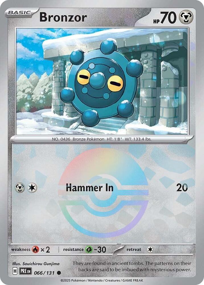 Bronzor 066/131 (SV: Prismatic Evolutions)  - Poke Ball Holofoil