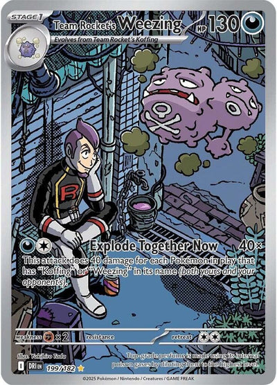 Team Rocket's Weezing 199/182 (SV10: Destined Rivals)  - Holofoil