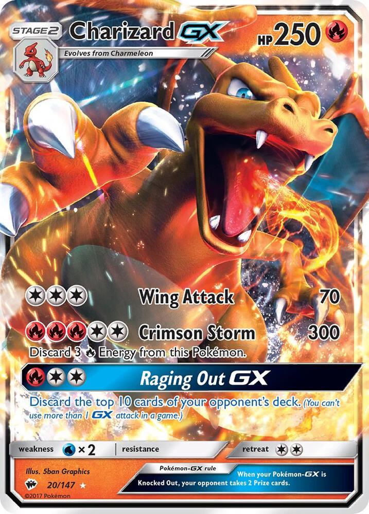 Charizard GX 20/147 (SM - Burning Shadows)  - Holofoil
