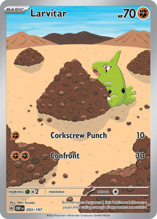 Larvitar 203/197 (SV03: Obsidian Flames)  - Holofoil