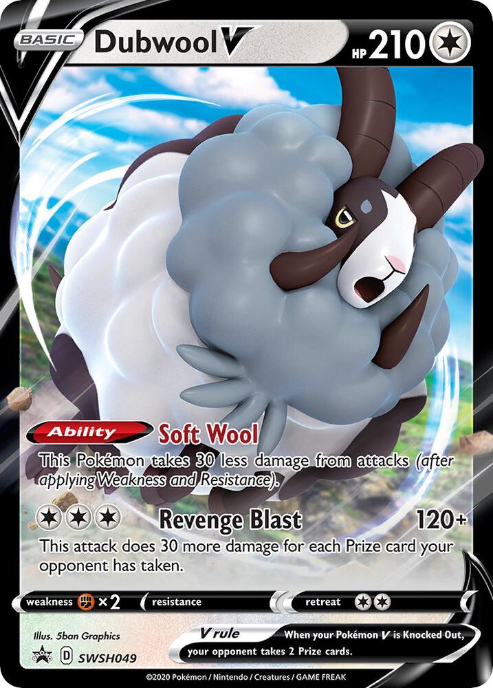 Dubwool V SWSH049 (SWSH: Sword & Shield Promo Cards)  - Holofoil
