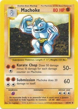 Machoke 034/102 (Base Set)  - Unlimited Normal