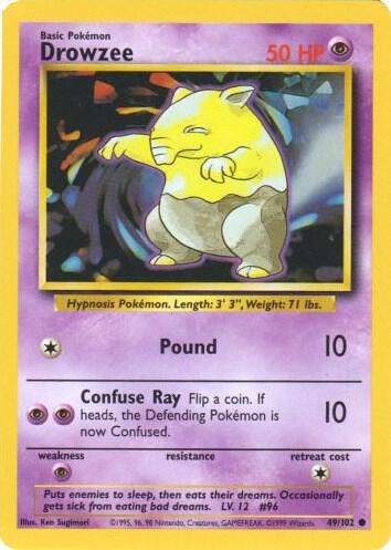 Drowzee 049/102 (Base Set)  - Unlimited Normal