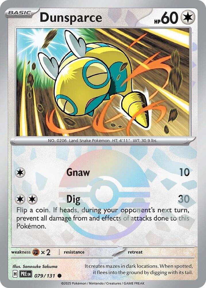 Dunsparce 079/131 (SV: Prismatic Evolutions)  - Poke Ball Holofoil