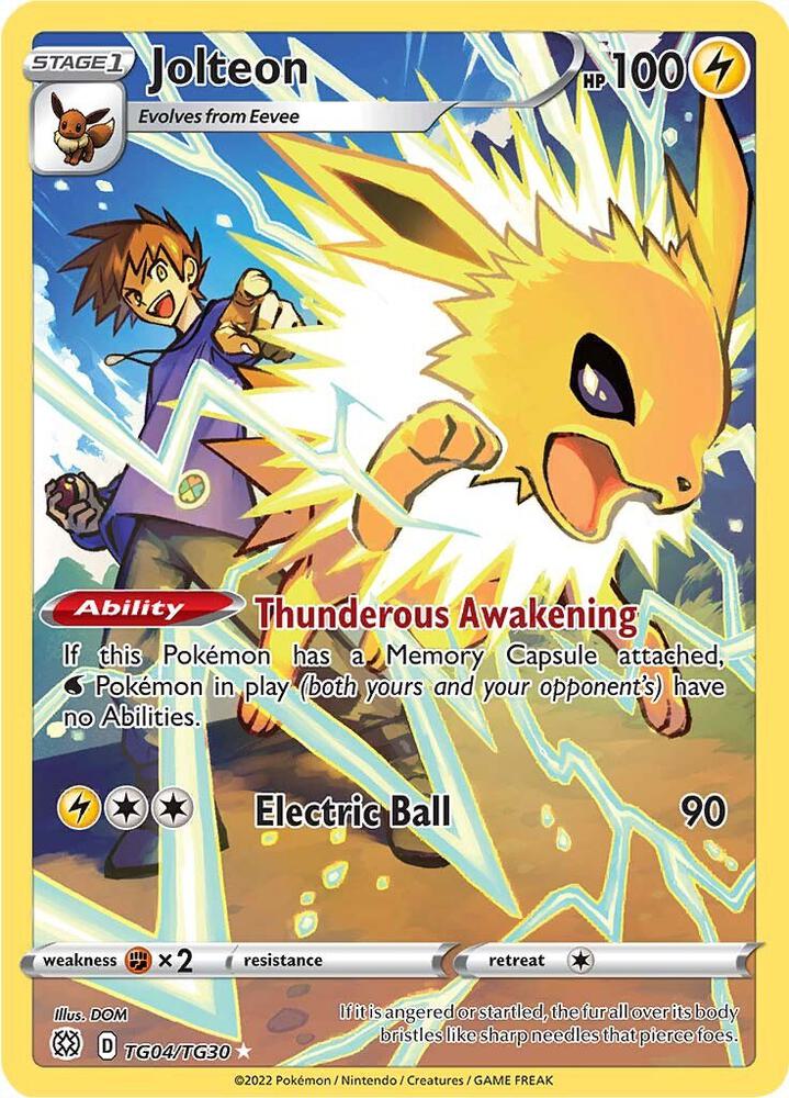 Jolteon TG04/TG30 (SWSH09: Brilliant Stars Trainer Gallery)  - Holofoil