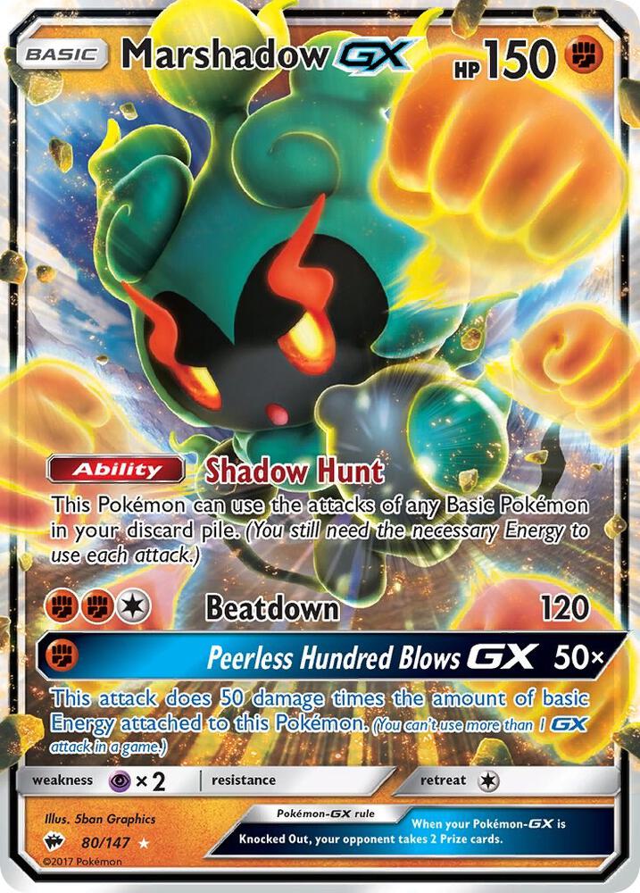Marshadow GX 80/147 (SM - Burning Shadows)  - Holofoil