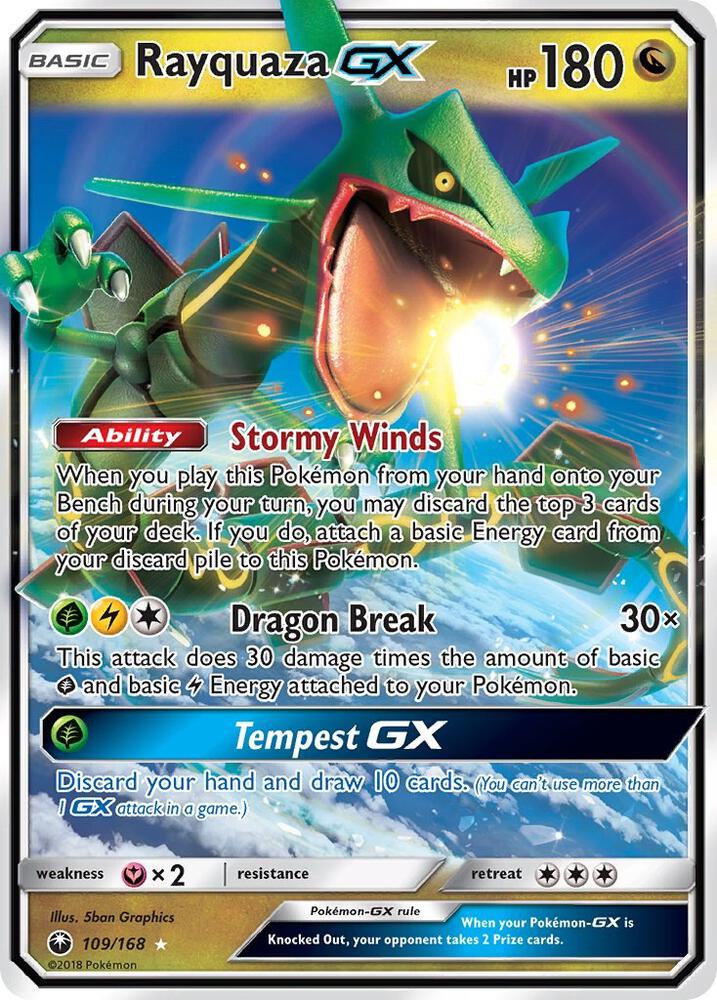 Rayquaza GX 109/168 (SM - Celestial Storm)  - Holofoil