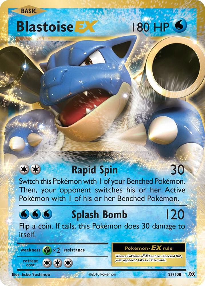 Blastoise EX 21/108 (XY - Evolutions)  - Holofoil