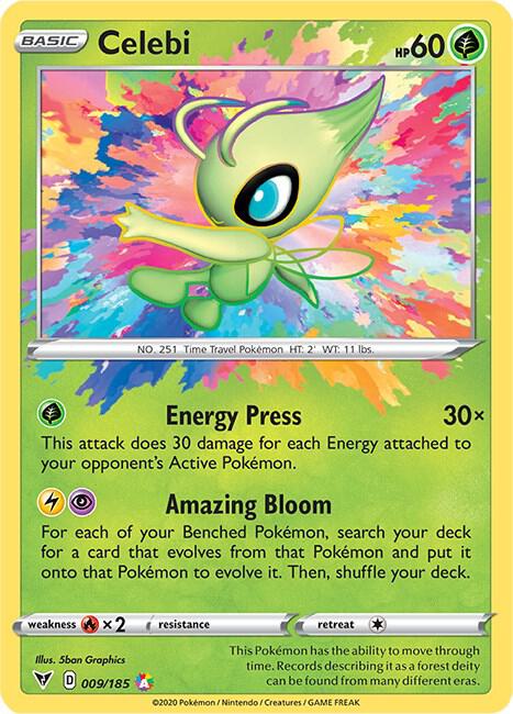 Celebi 009/185 (SWSH04: Vivid Voltage)  - Holofoil