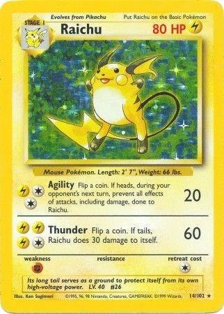 Raichu 014/102 (Base Set)  - Unlimited Holofoil